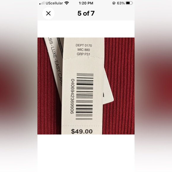 Women’s Investment Brand XL Red Top NWT - Picture 4 of 7